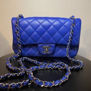 Chanel Quilted Blue Mini Bag